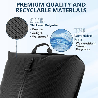Dobaly 33L Professional Vacuum Bags for Travel, IP67 Reusable Vacuum Compression Bags for Suitcases and Backpack Space Saver Vacuum Bags for Travel Lightweight & Durable (1PC No Pump)